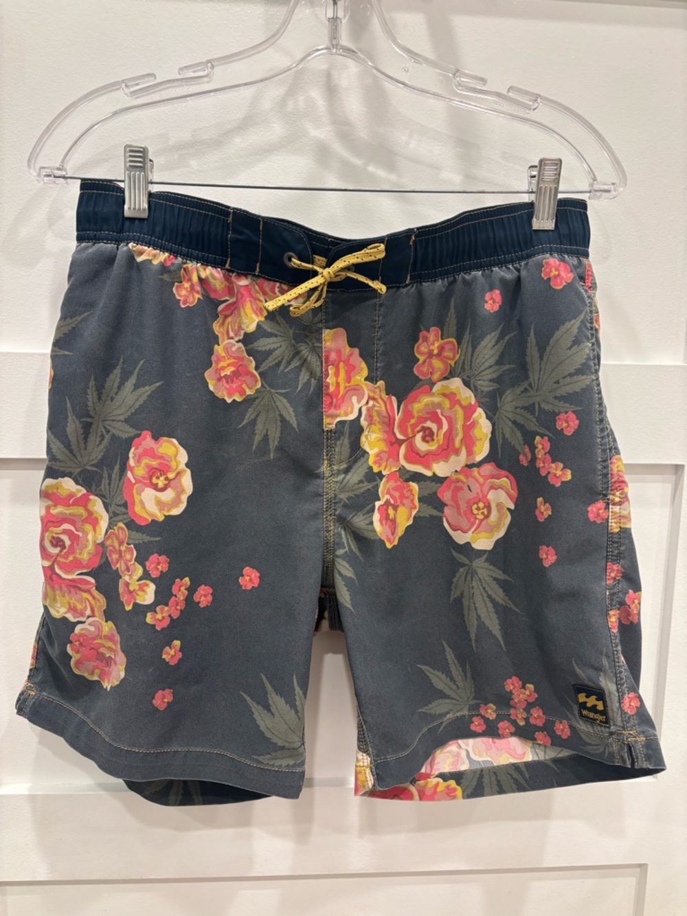 Wrangler Billabong Swim Board Shorts with Pink and Yellow Floral Print